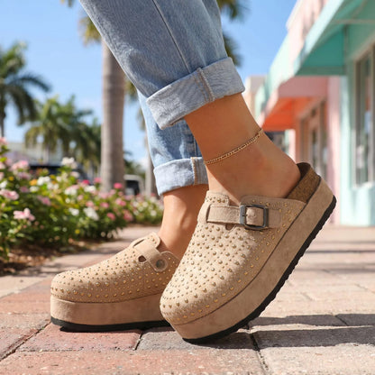 Helena Studded Platform Clogs