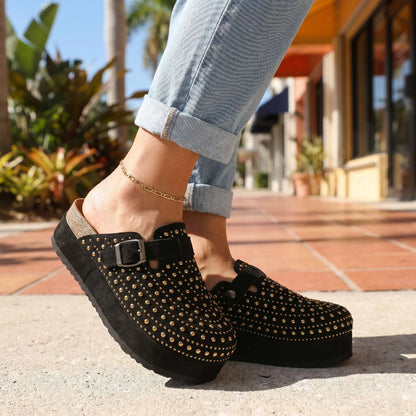 Helena Studded Platform Clogs