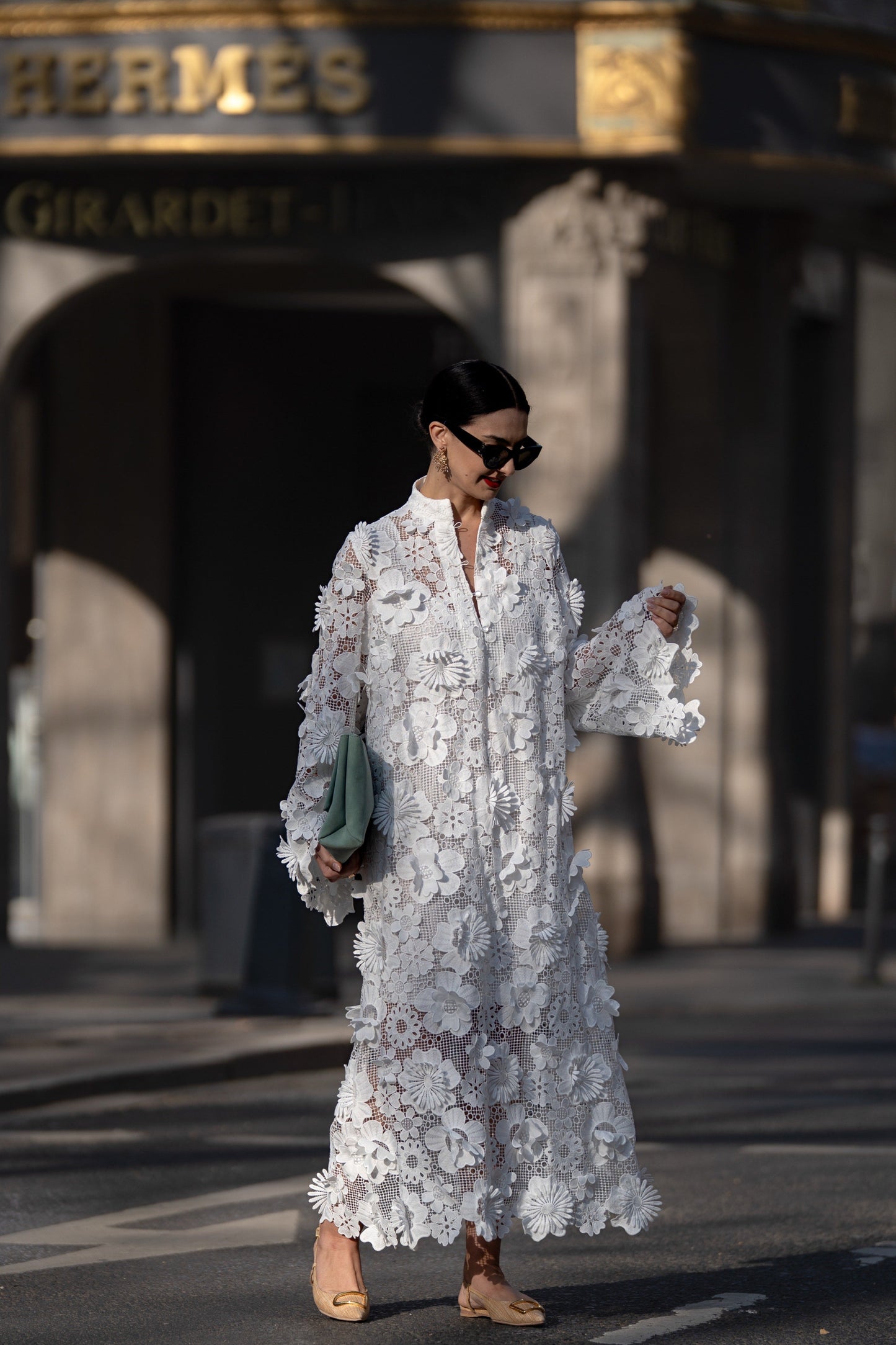 Abito Estelle in pizzo bianco