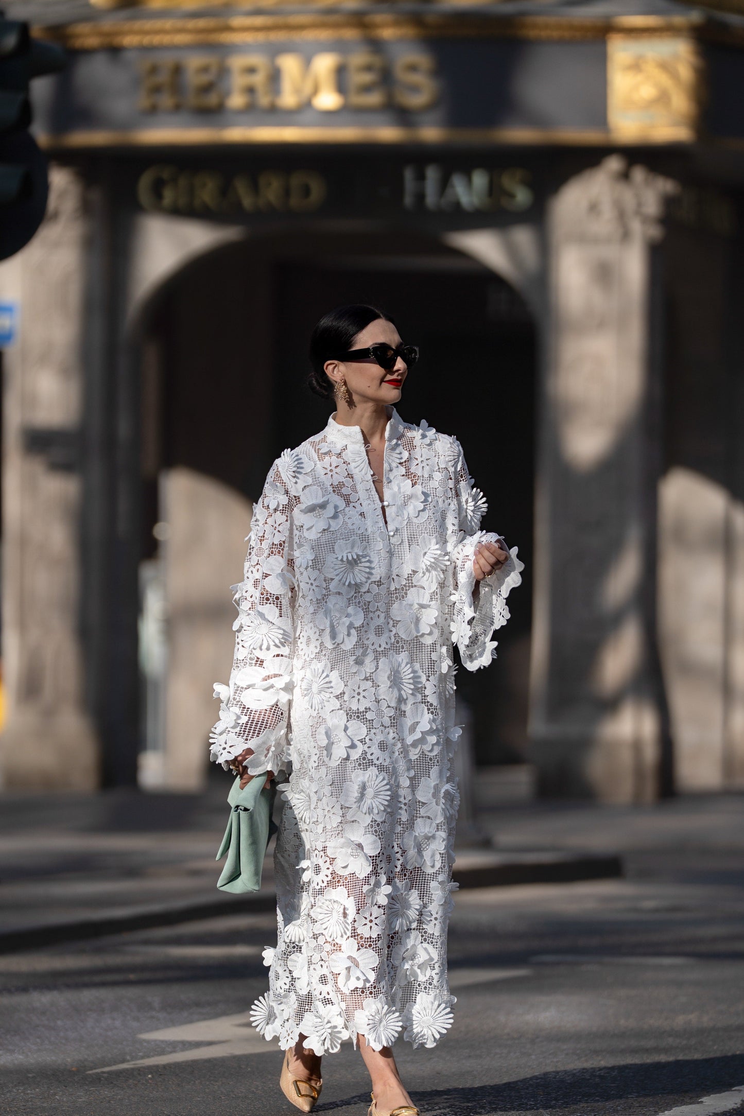 Abito Estelle in pizzo bianco