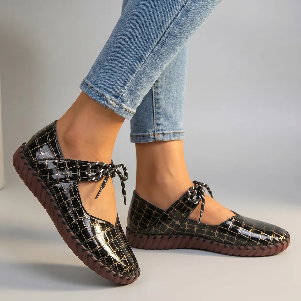 Reina Croc Flats