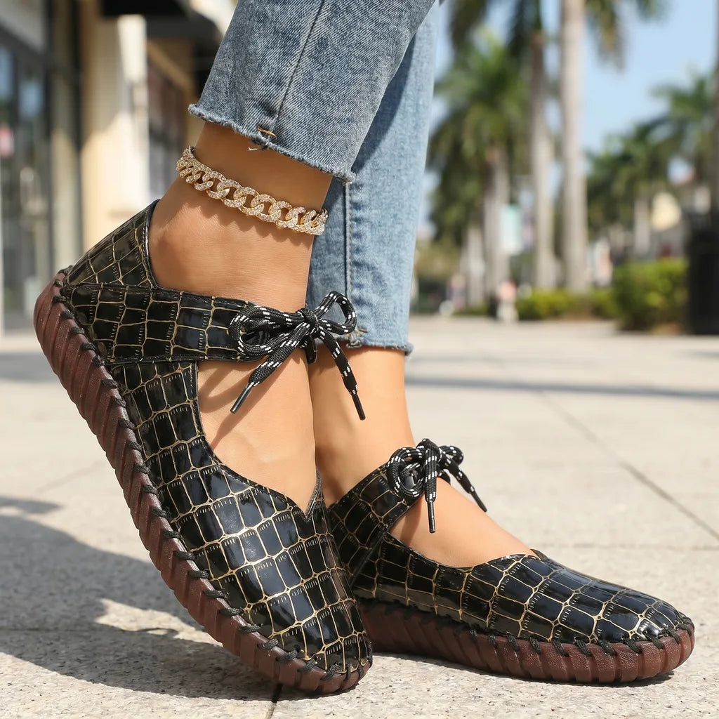 Reina Croc Flats