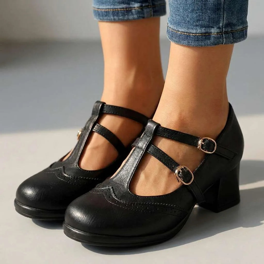 Kaithlynn Double Strap Mary Jane Heels