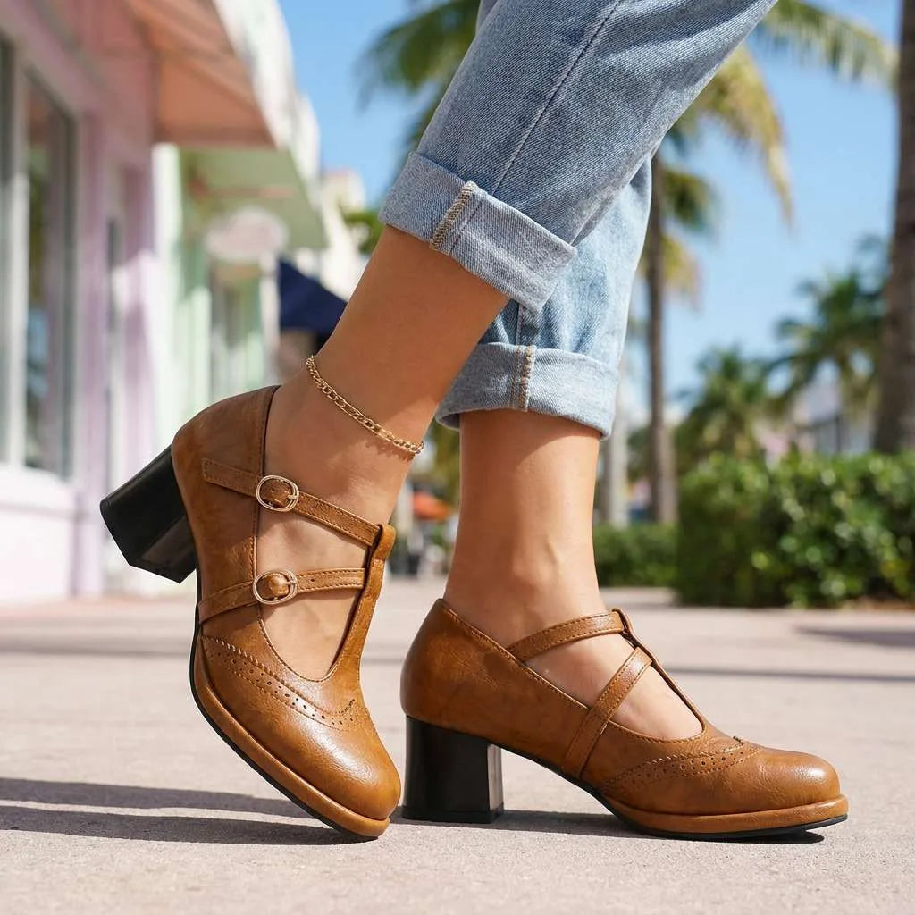 Kaithlynn Double Strap Mary Jane Heels