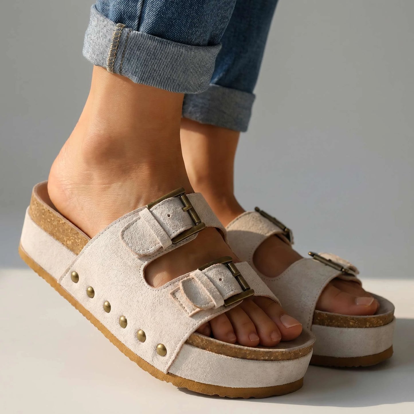 Luana Velvet Platform Slides