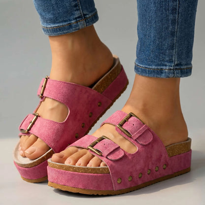 Luana Velvet Platform Slides