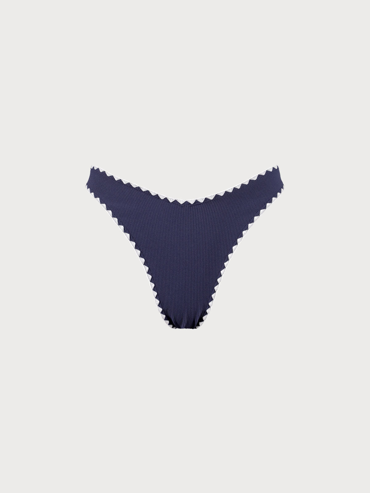 Navy Contrast Stitch Bikini Bottom