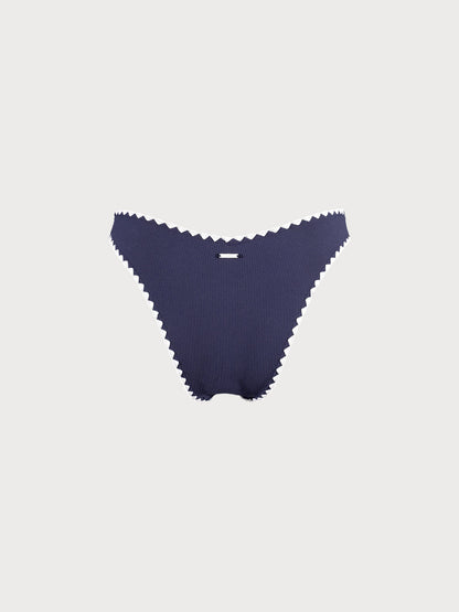 Navy Contrast Stitch Bikini Bottom