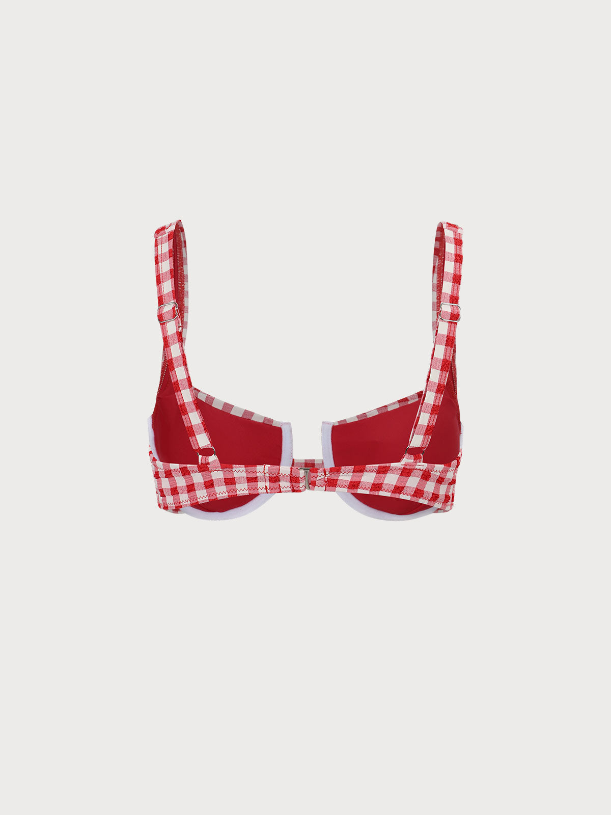 Red Gingham Underwire Bikini Top
