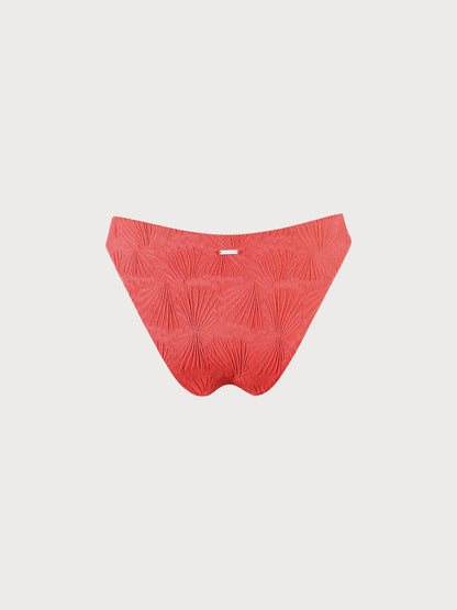 Red Jacquard Bikini Bottom