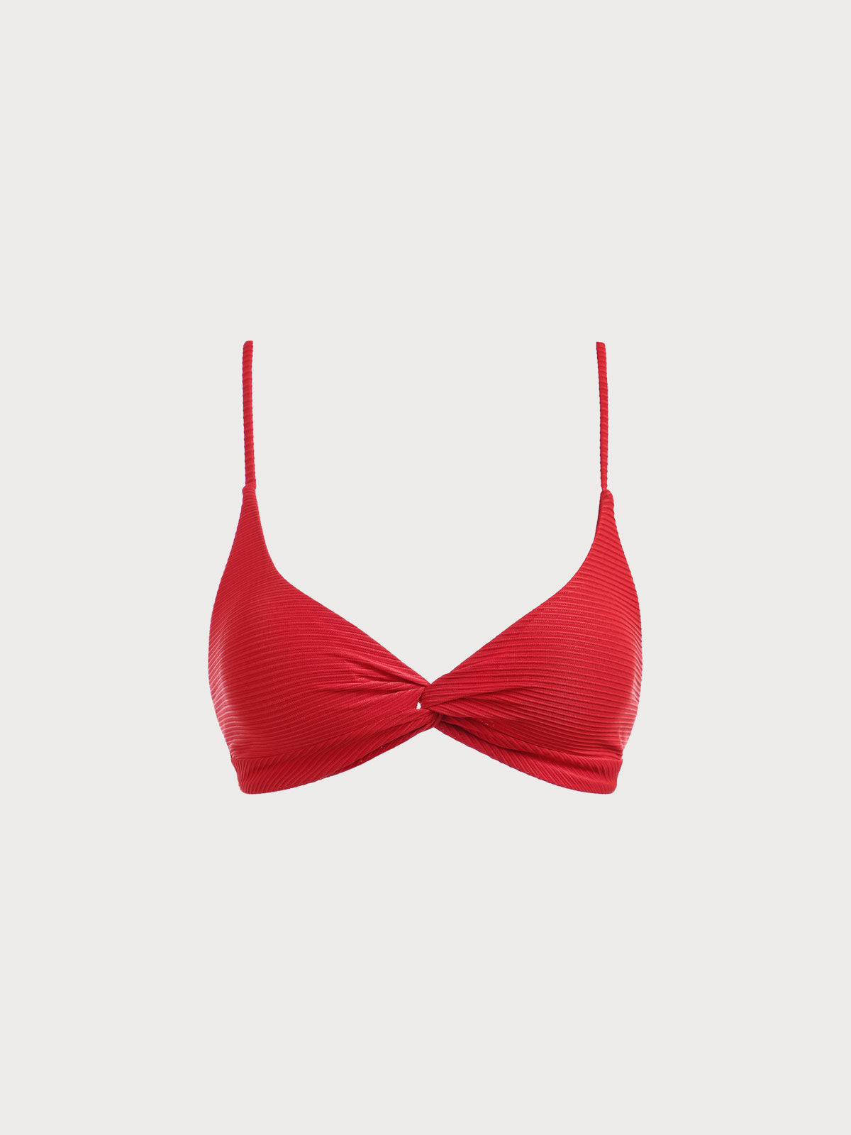 Red Twist Backless Bikini Top