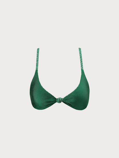 Reversible Geometric Textured Knot Bikini Top
