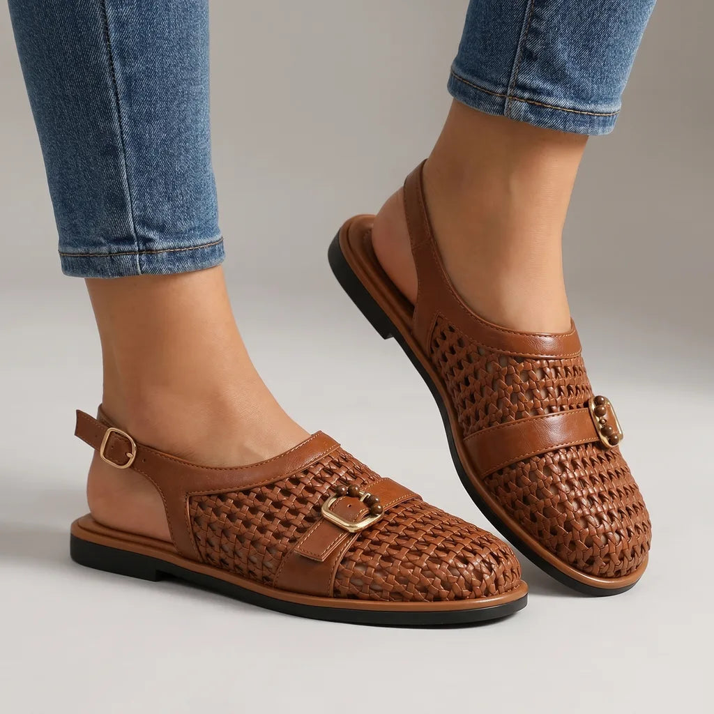 Riley Woven Slingback Flats
