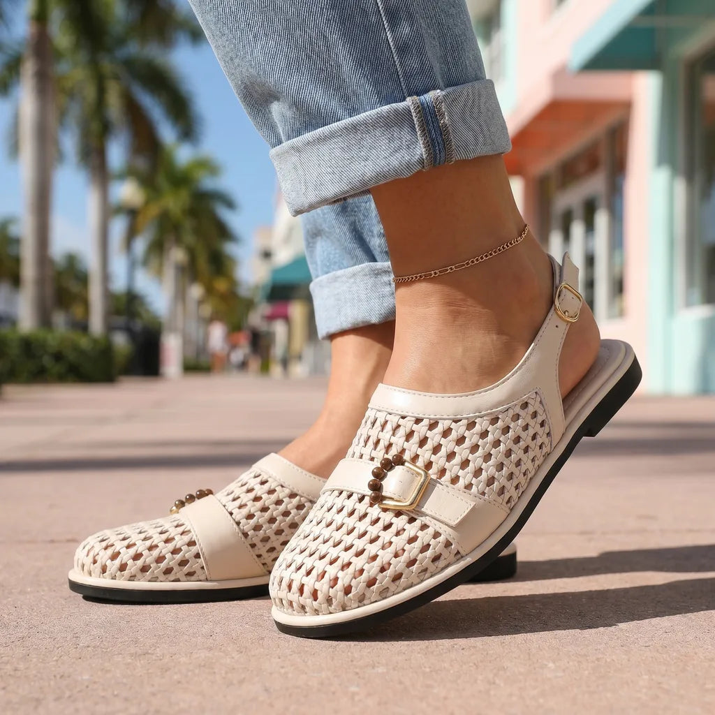 Riley Woven Slingback Flats