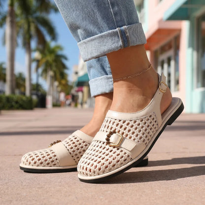 Riley Woven Slingback Flats