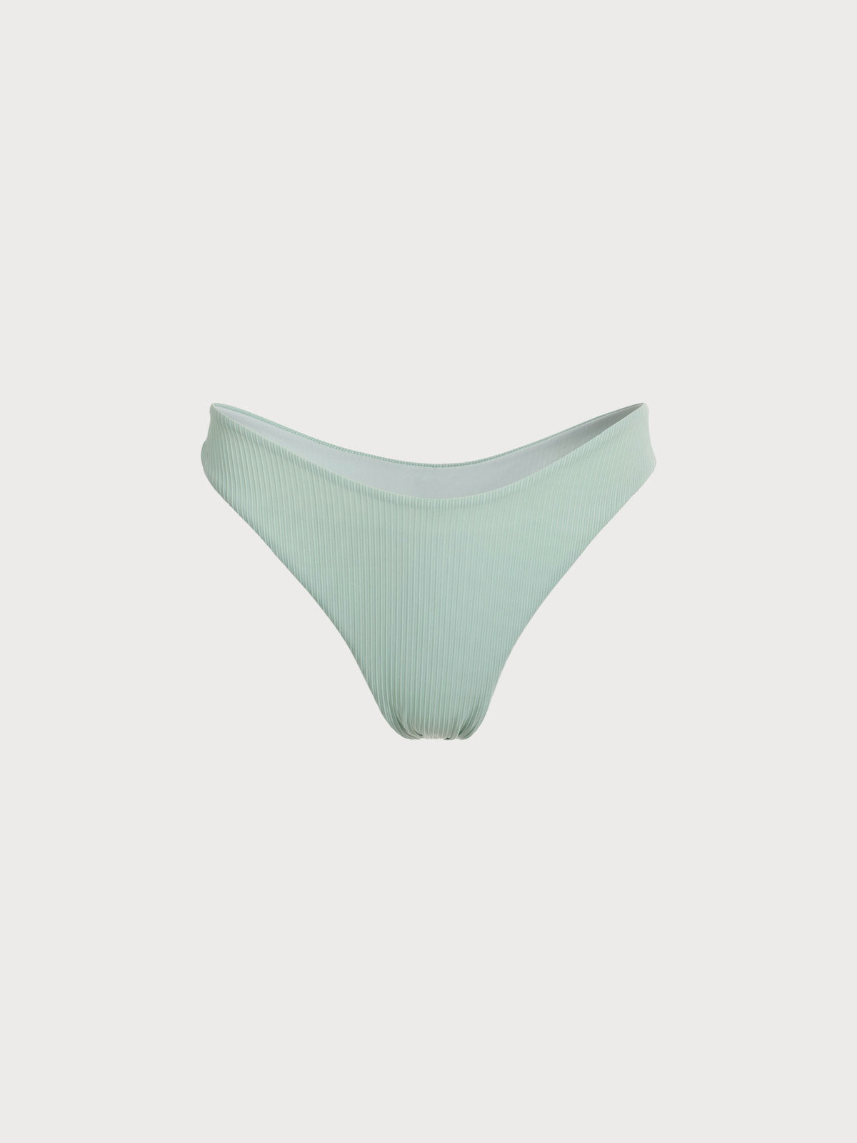 Cyan Solid Low Waisted Bikini Bottom