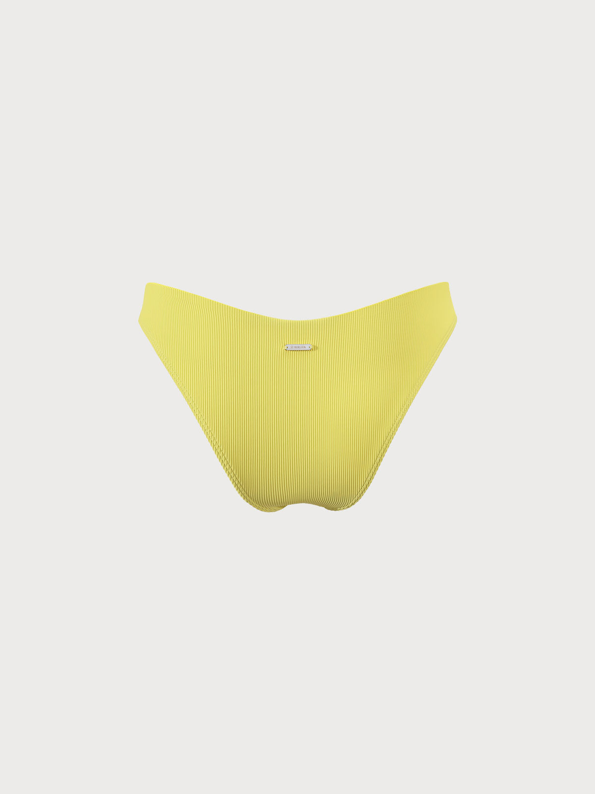 Yellow Solid Low Waisted Bikini Bottom