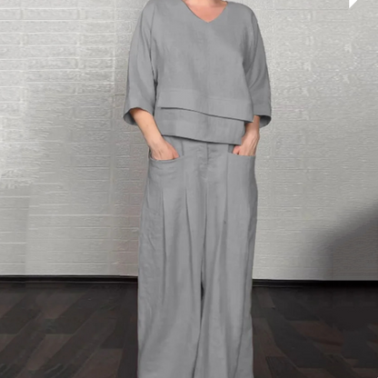 Noa | Loose-Fit Minimalist Two-Piece Outfit