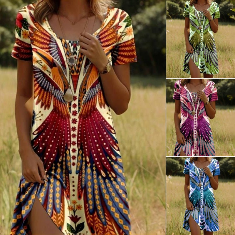 Floral Short Sleeve Dress