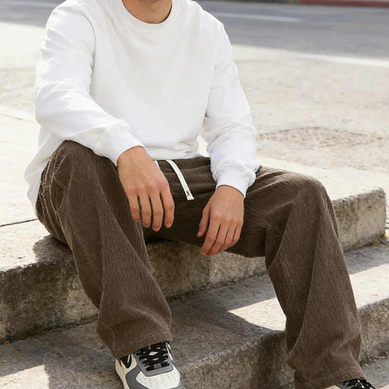 Men’s Loose Fit Drawstring Trousers