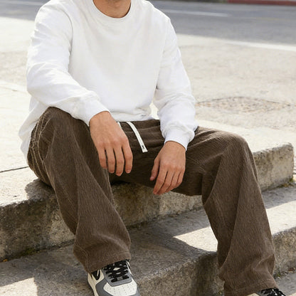 Men’s Loose Fit Drawstring Trousers