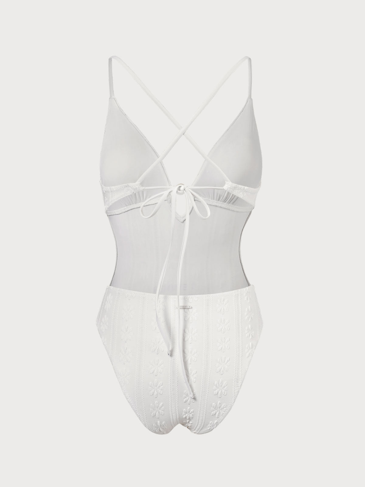 Textured Cutout One Piece Swimwear