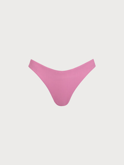 Pink Solid Bikini Bottom