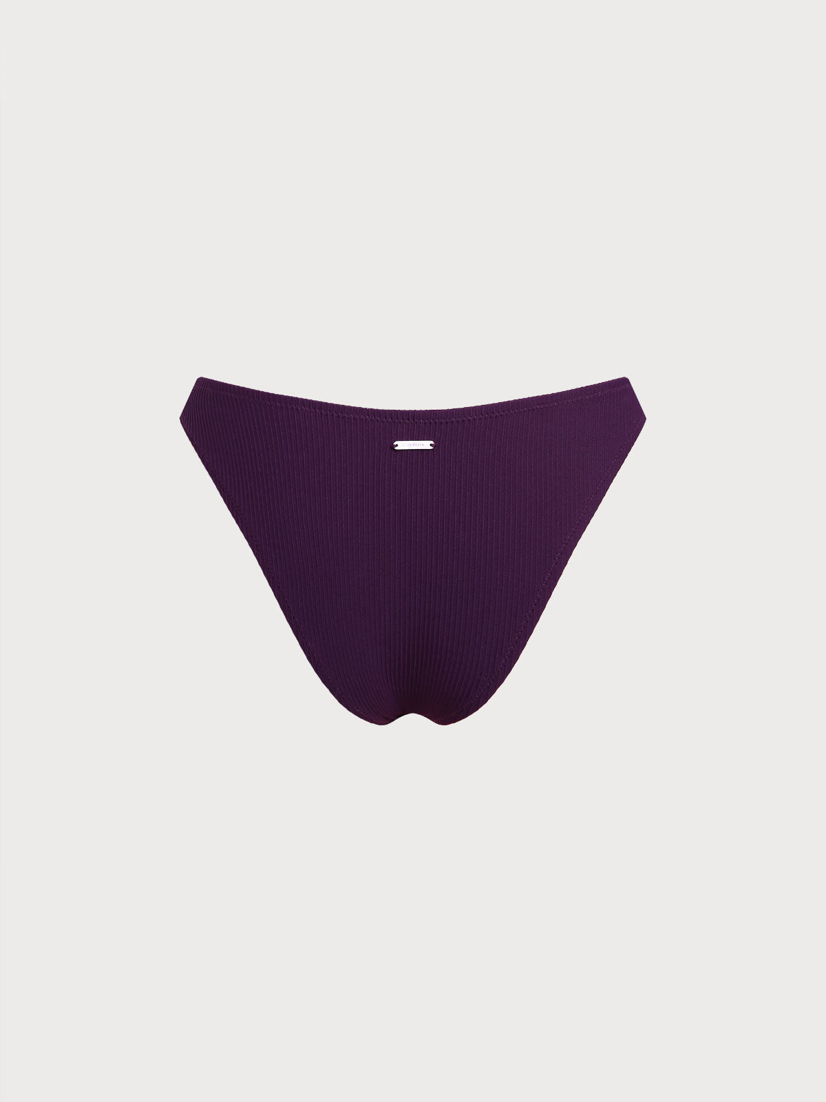Dark Purple Natural Waisted Bikini Bottom