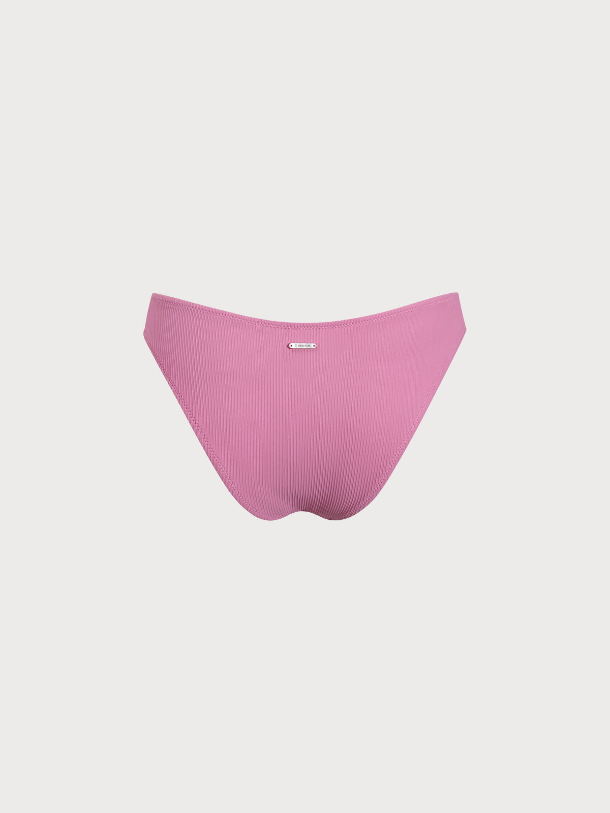 Pink Solid Bikini Bottom
