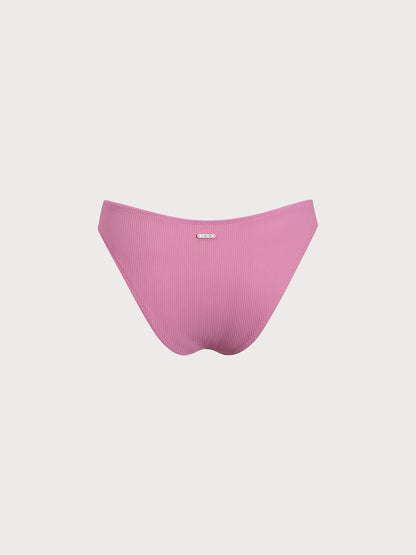 Pink Solid Bikini Bottom