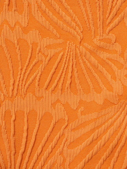 Orange Jacquard Bikini Bottom