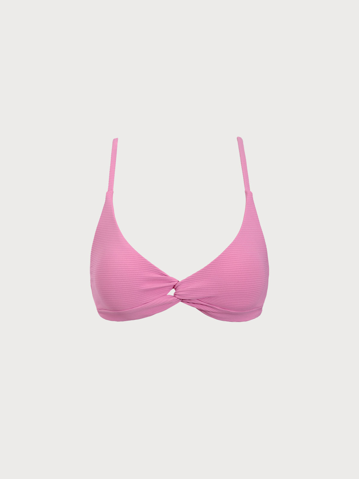 Pink Twist Backless Bikini Top