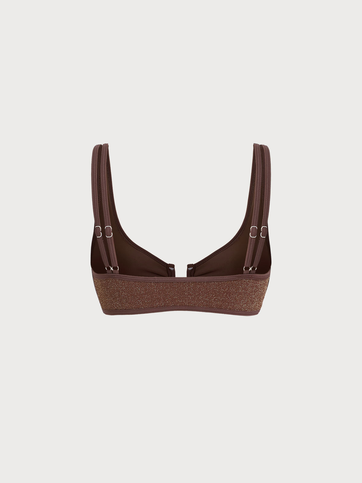 Dark Coffee U-Ring Bikini Top