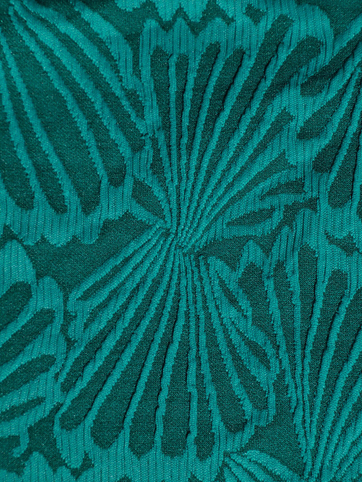 Dark Green Jacquard U-Ring Cross Back Bikini Top