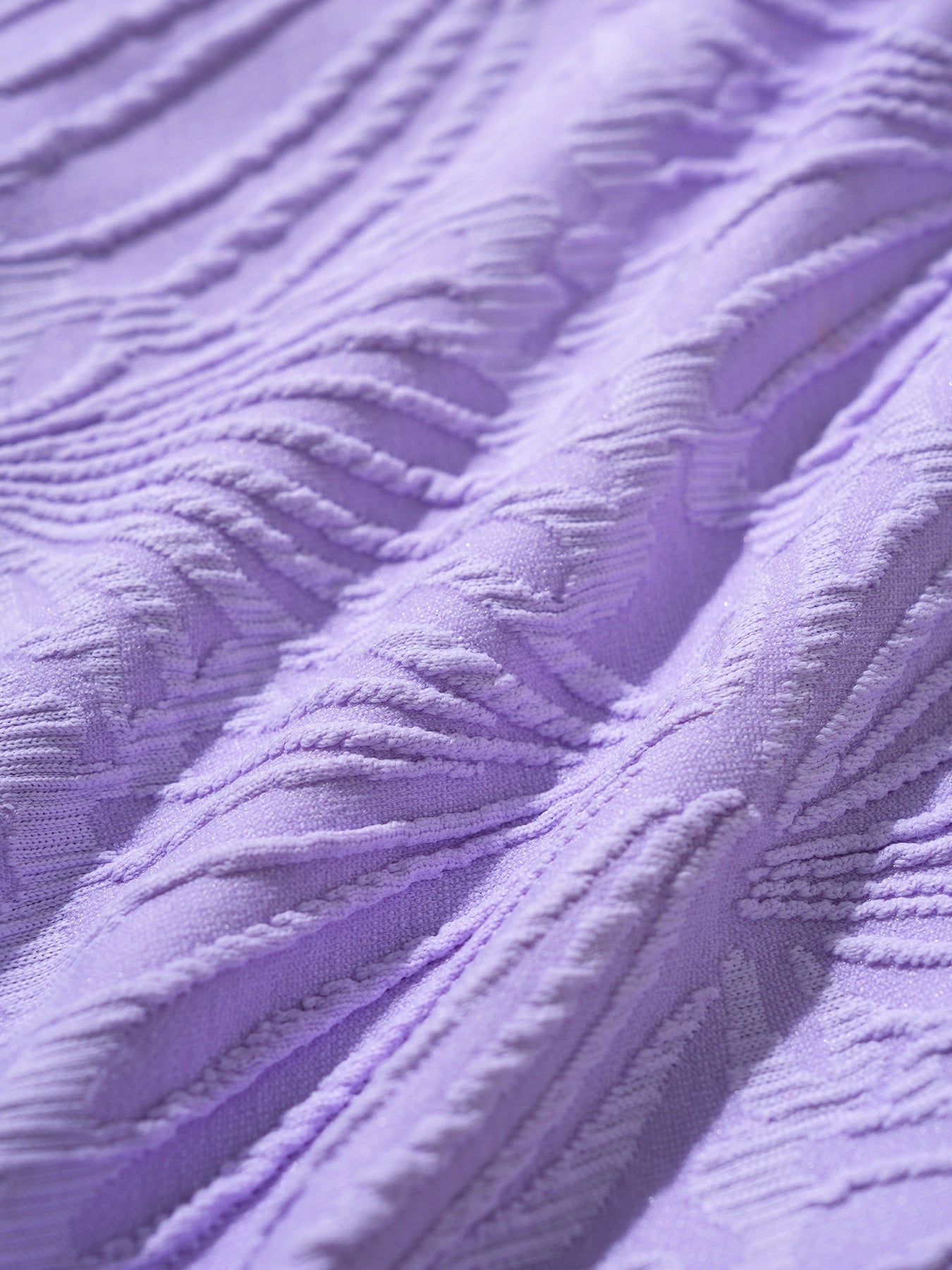 Purple Jacquard Bikini Top
