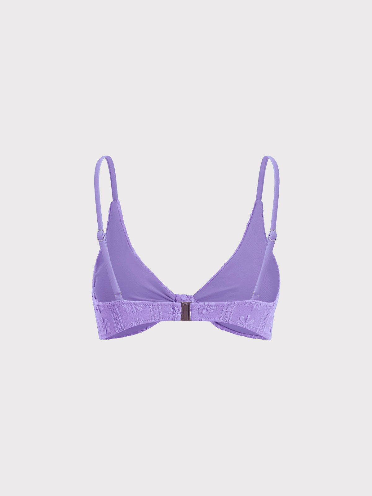Purple Jacquard Knot Bikini Top