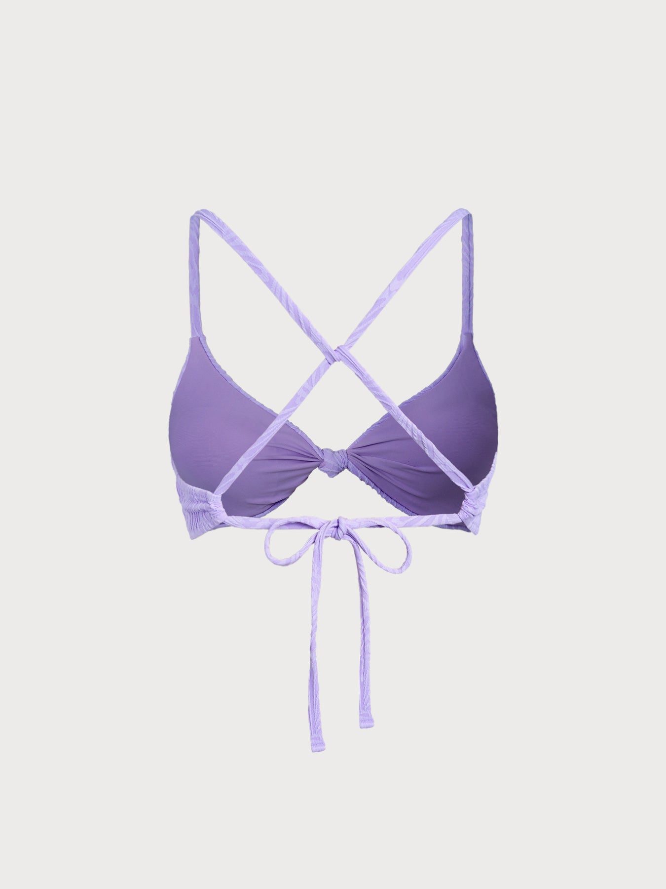 Purple Jacquard Bikini Top