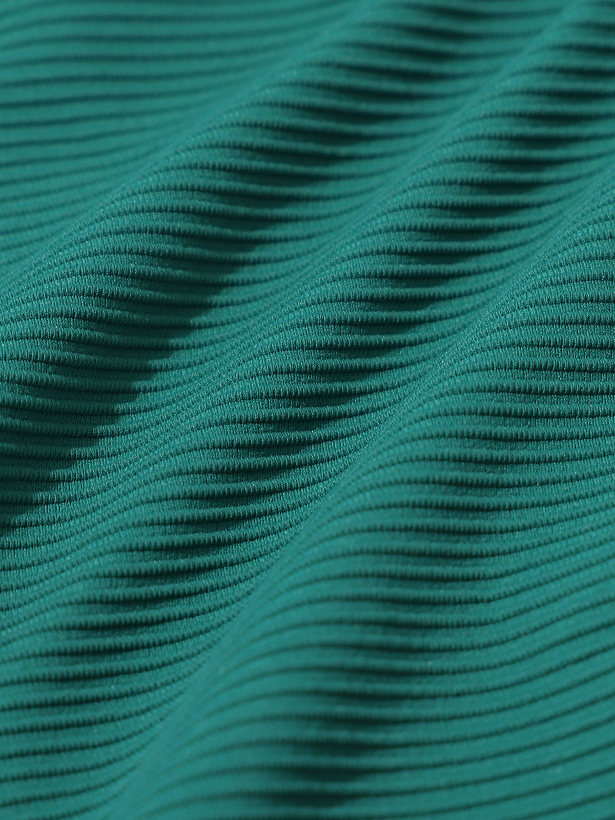 Green Contrast Trim V-Cut Full Coverage Bikini Bottom