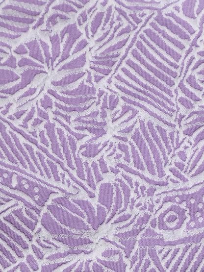 Purple Print Textured Bikini Bottom