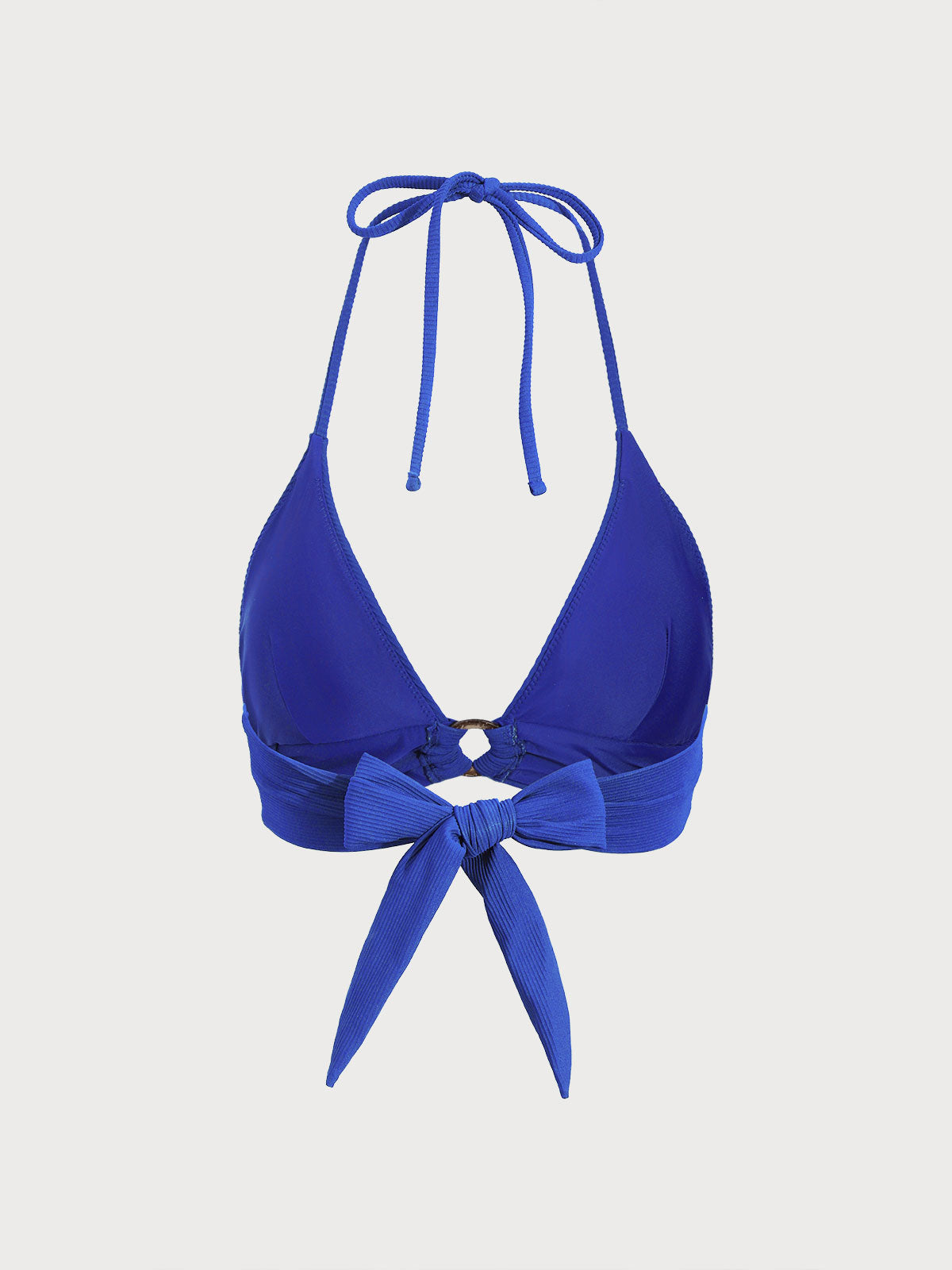 Blue Back Tie Bikini Top
