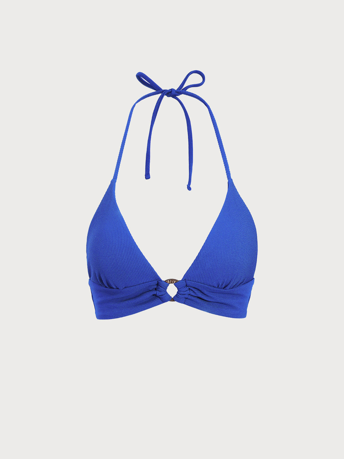 Blue Back Tie Bikini Top