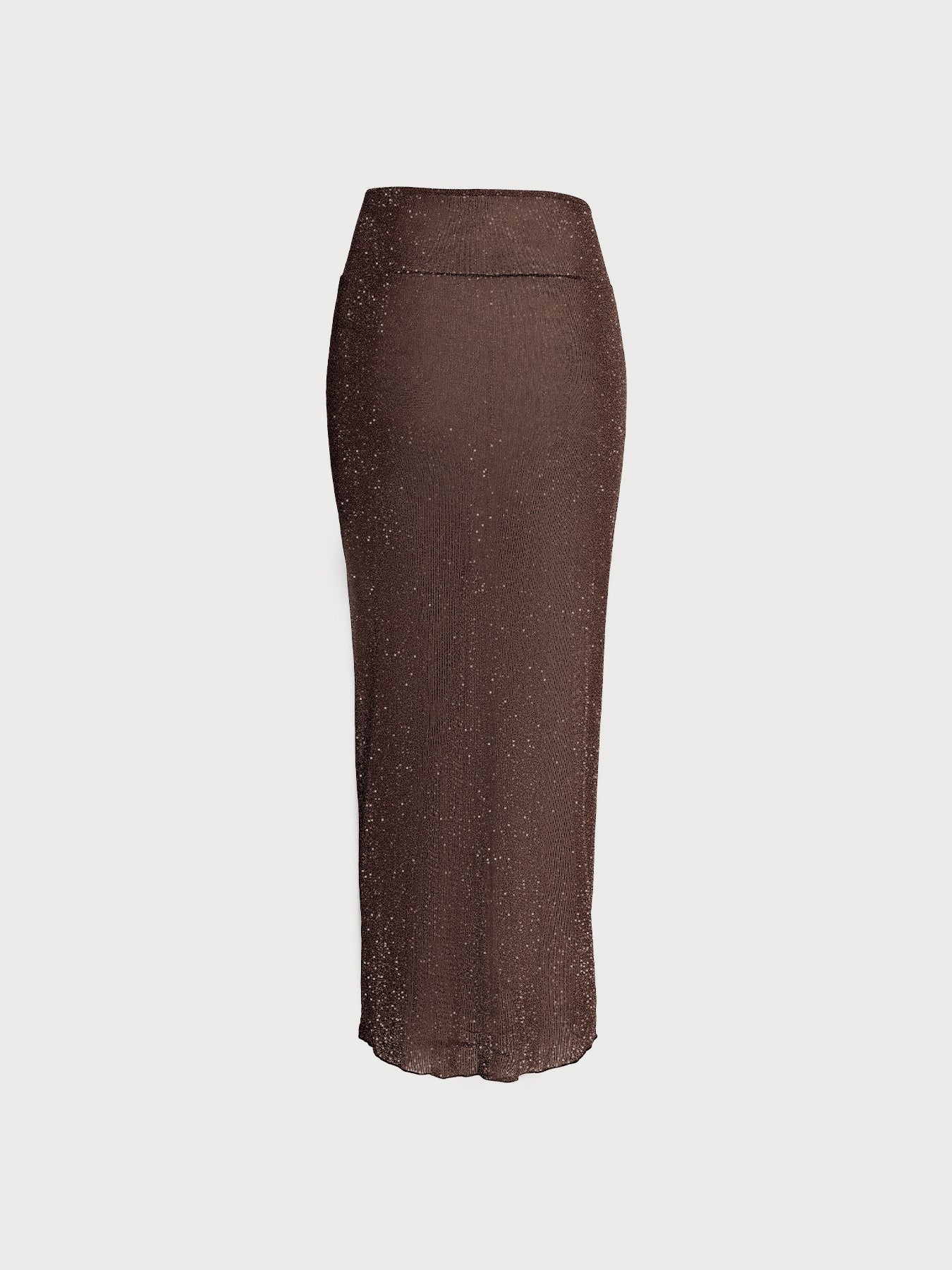 Dark Coffee Lurex Wrap Plus Size Cover-Up