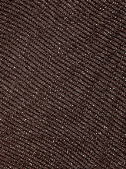 Dark Coffee Lurex Wrap Plus Size Cover-Up