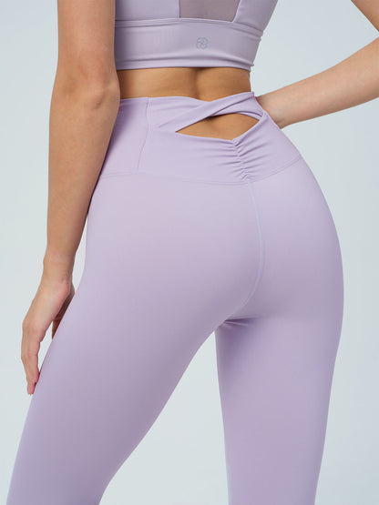 Light Purple Cut Out Leggings 24"