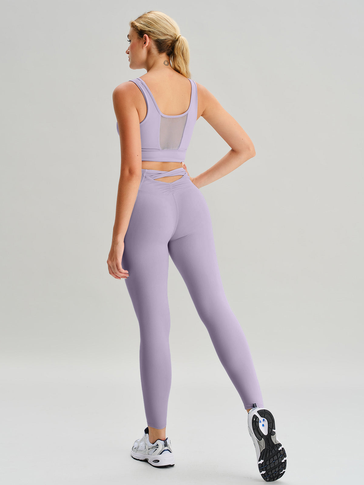 Light Purple Cut Out Leggings 24"