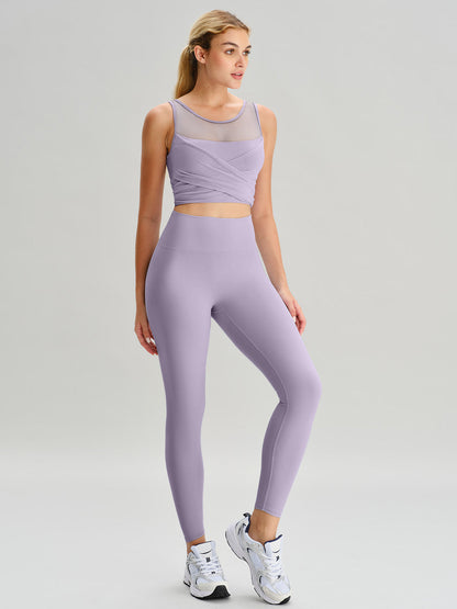 Light Purple Cut Out Leggings 24"