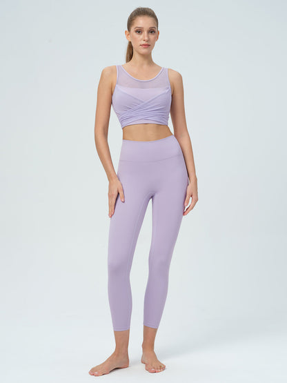 Light Purple Cut Out Leggings 24"