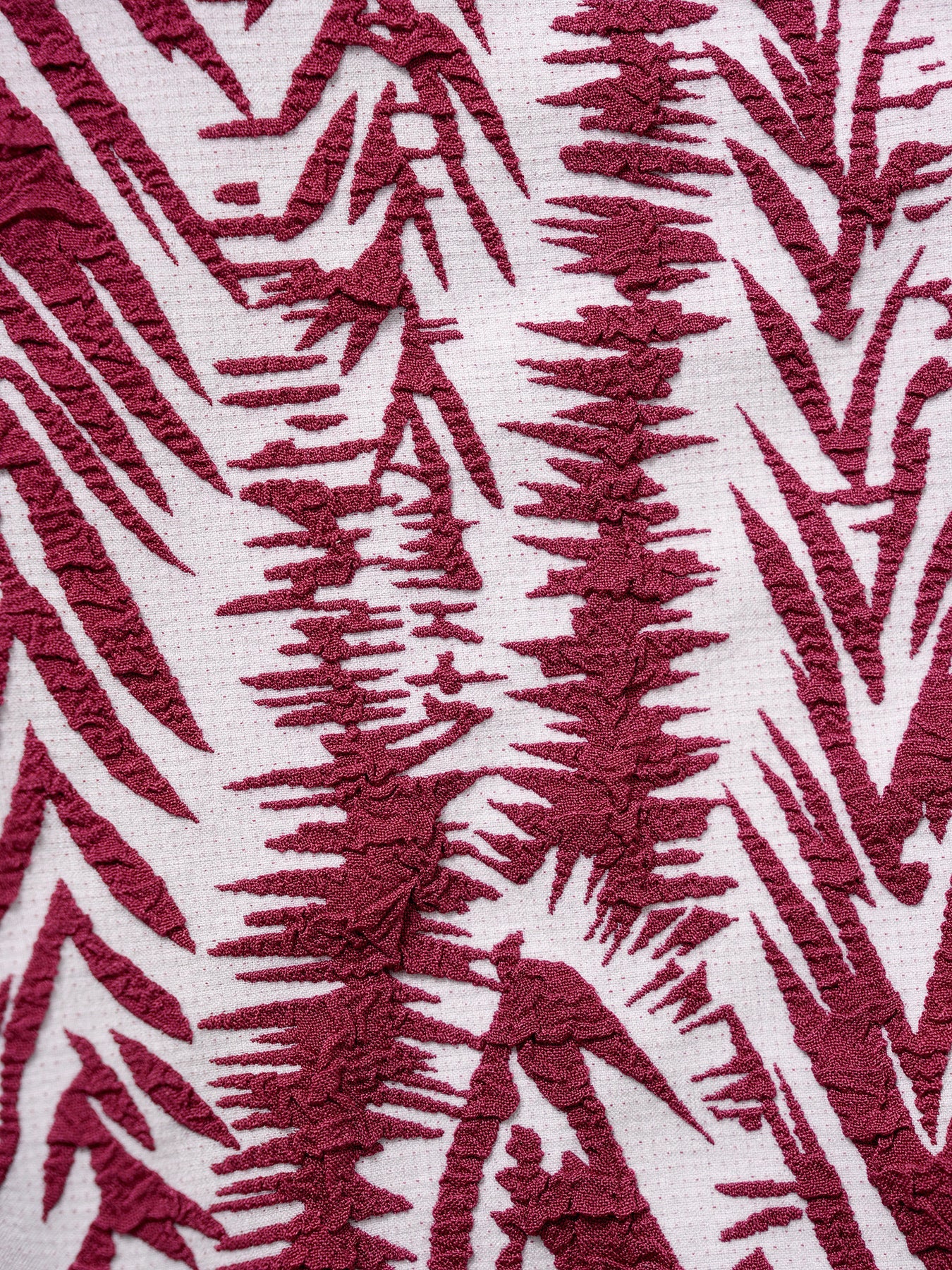 Wine Red Geometric Textured Knot Bikini Top