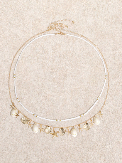 Gold Starfish Pearl Shell Waist Chain