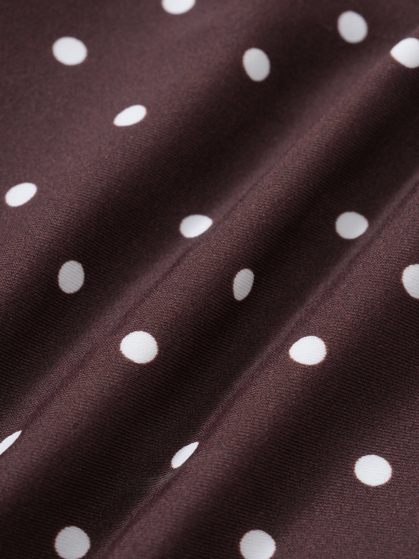 Brown Polka Dot Tie-Front Cover-Up Skirt